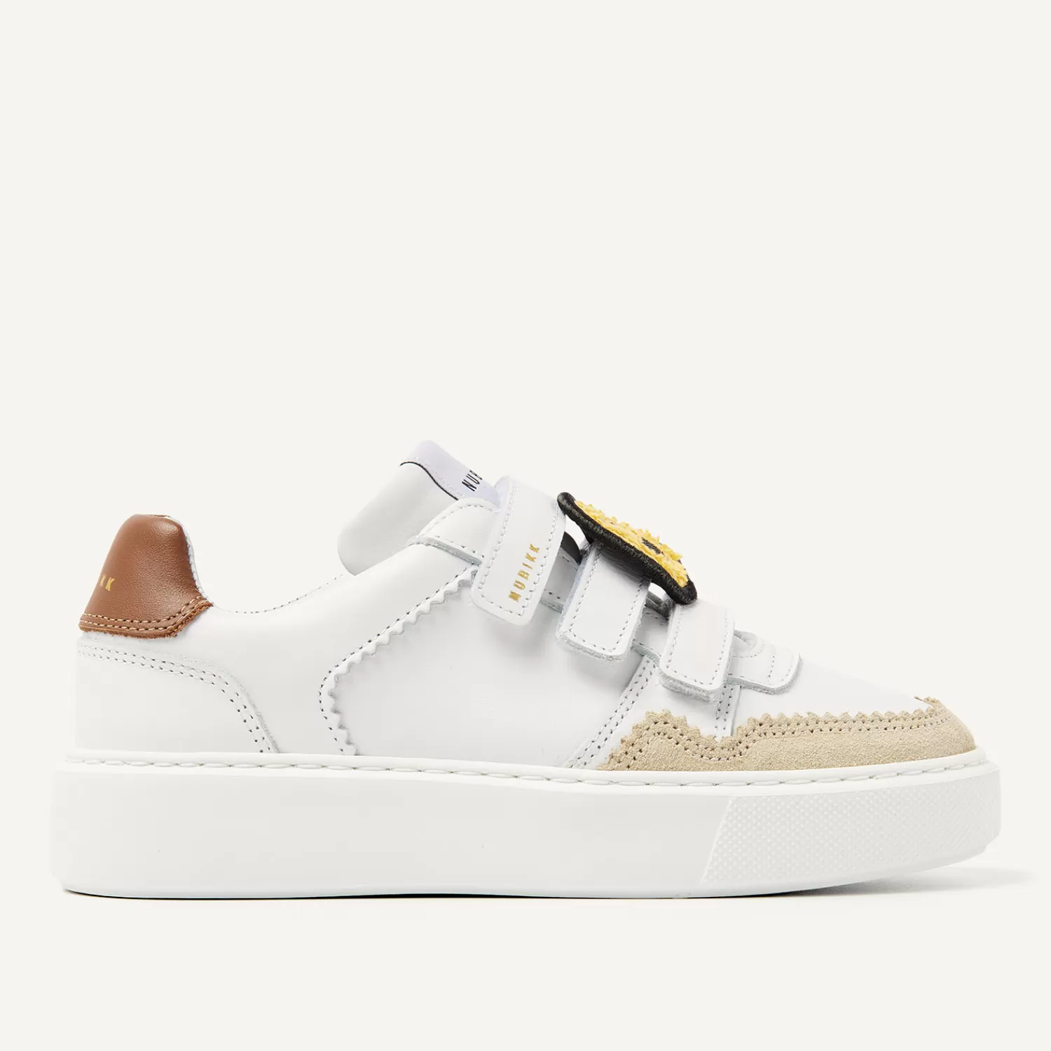 Nubikk Vince Straps K White Brown Sneakers For Kids Sale